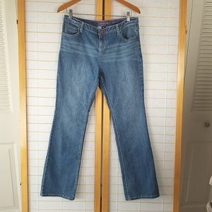 Lands' End Jeans girls Size 16 Blue Denim Comfort Waist Bootcut